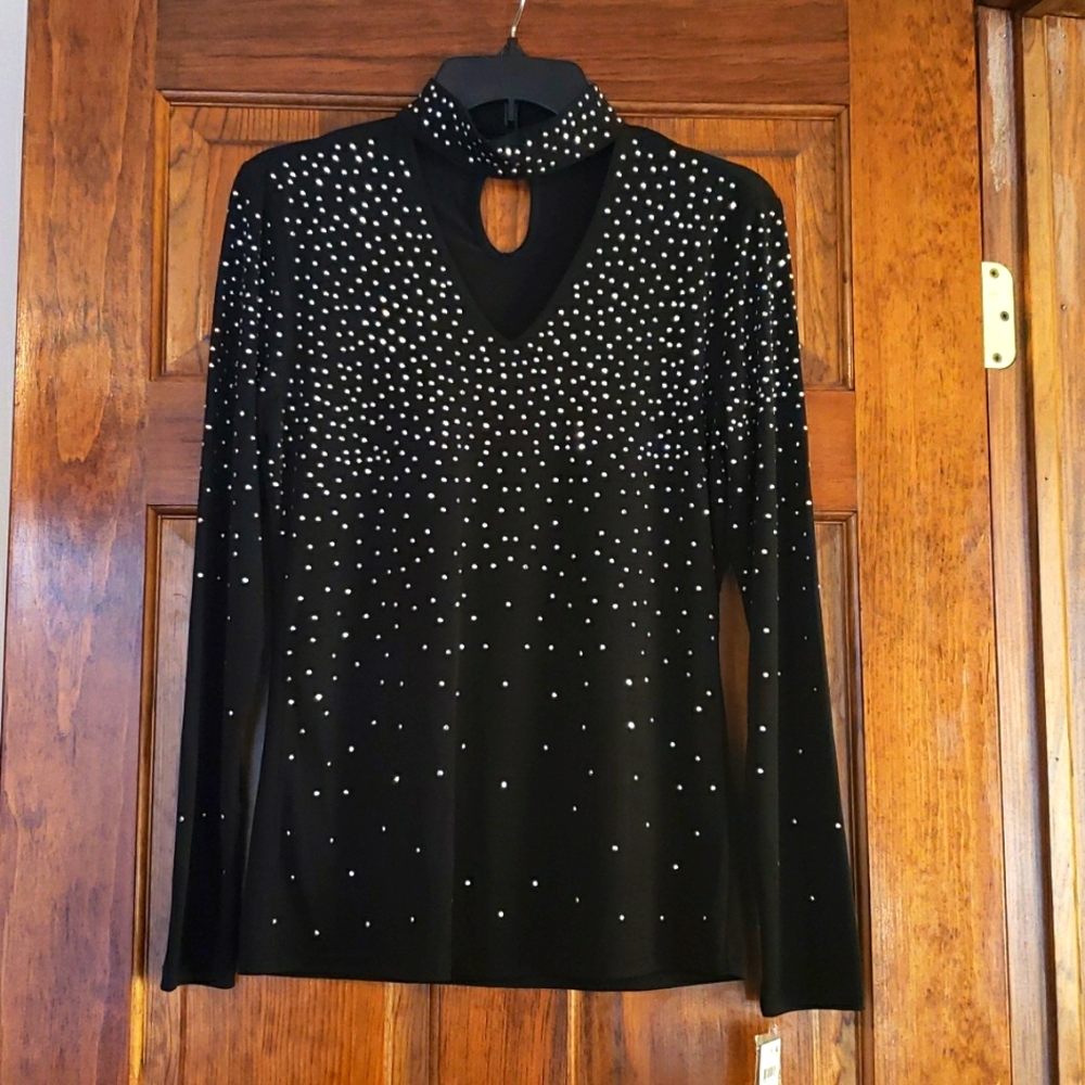 Inc International Concepts rhinestone long sleeve top.